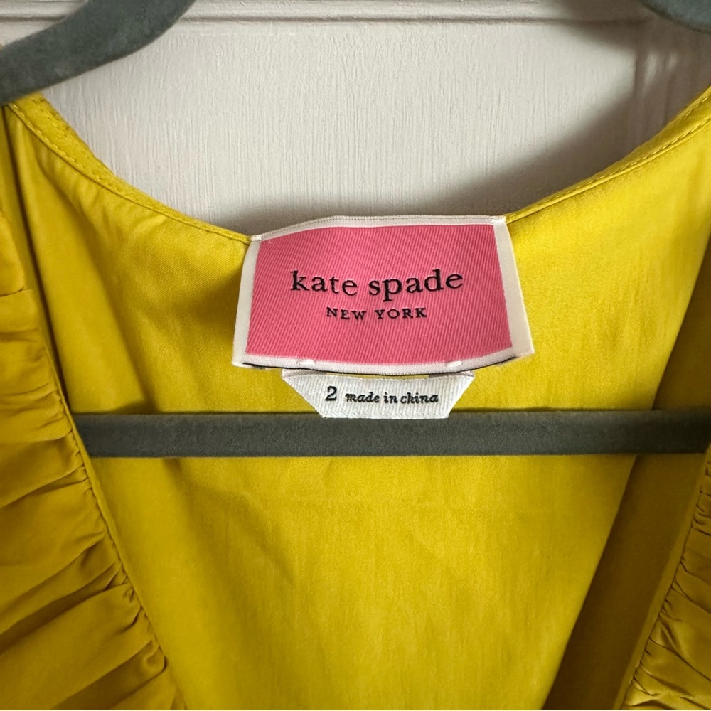 Kate Spade New York Poplin Ruffle Tiered Dress - Picture 3 of 8